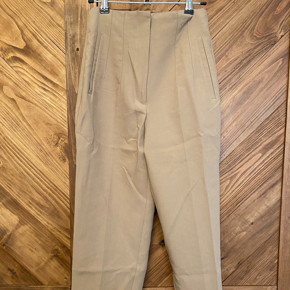 zara khaki trousers, size S